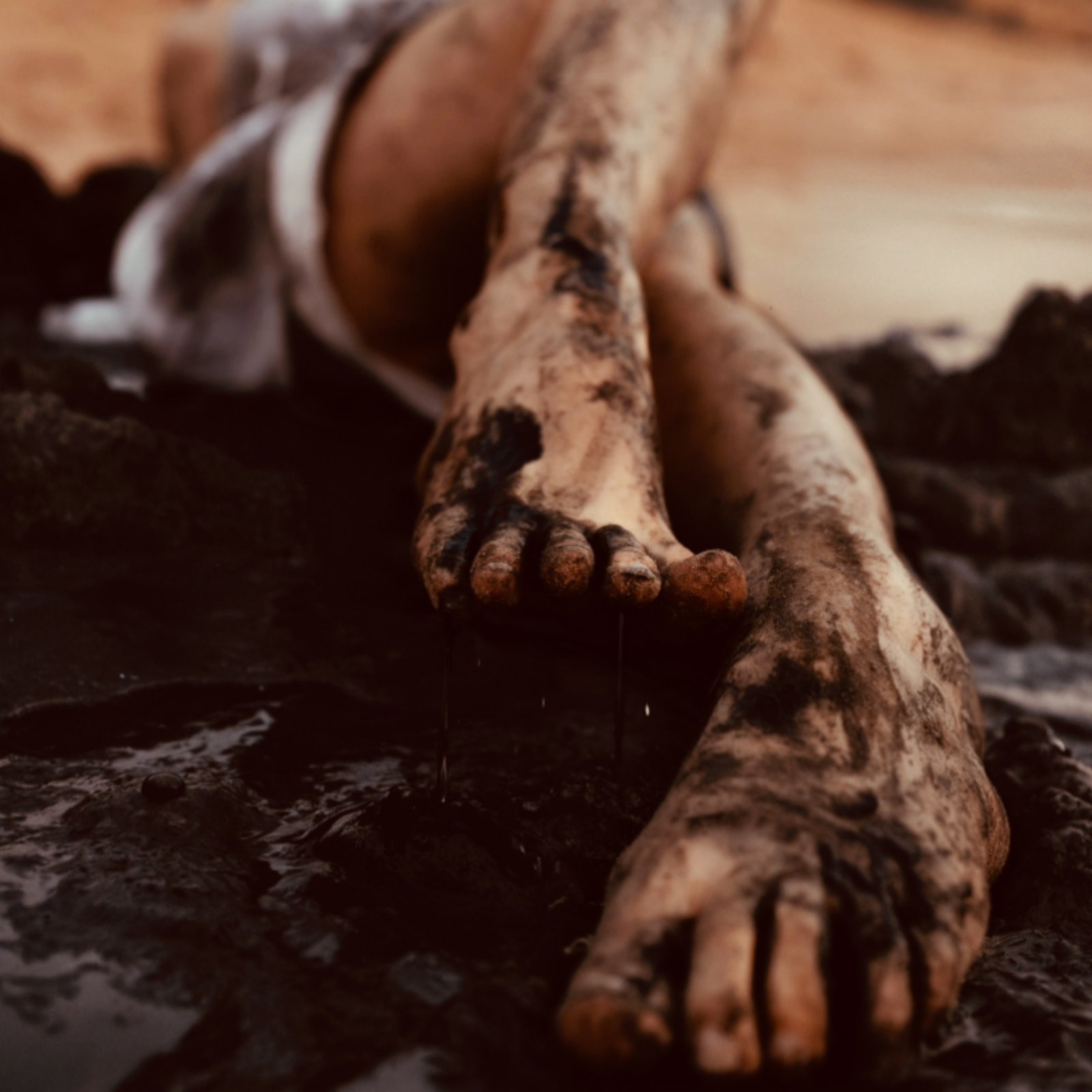 Dirty feet underground photo